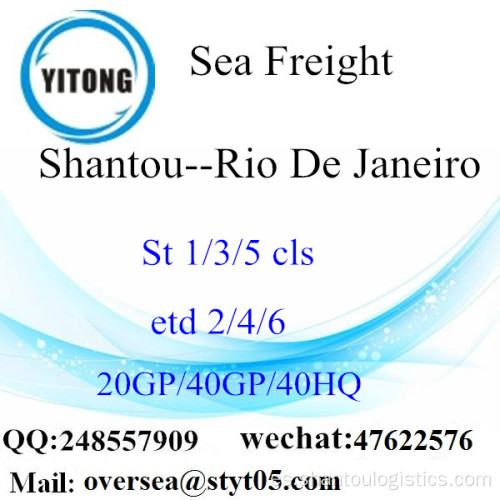 Shantou Puerto Marítimo Transporte Para Río De Janeiro